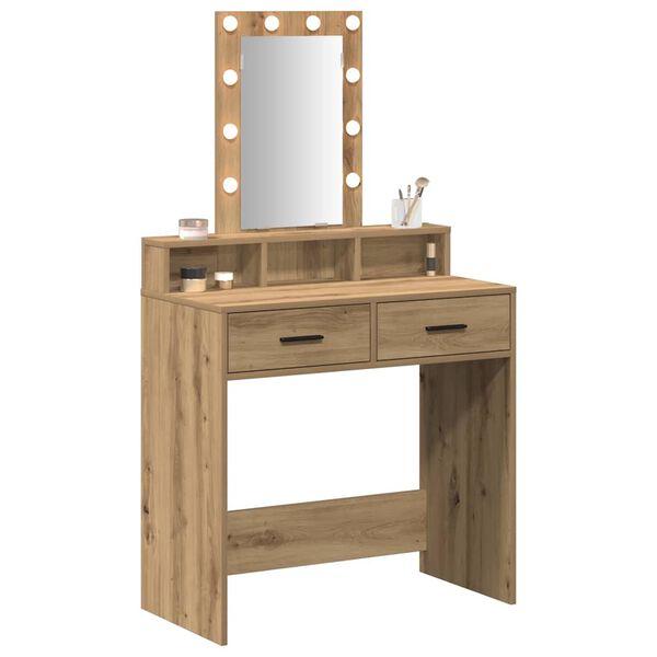 vidaXL Dressing Table Brown 79 x 41 x 140 cm Engineered Wood