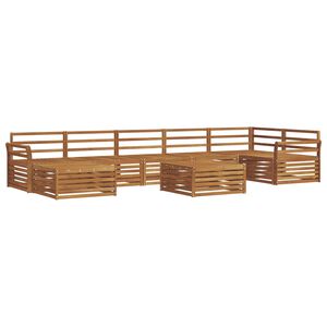 vidaXL Outdoor Sofa Set 8 pcs Natural