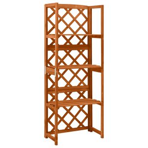 vidaXL Trellis with Shelves 55x30x140 cm Solid Fir Wood