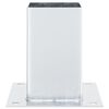 vidaXL Post Bases Square 12 pcs Silver 81x81 mm Galvanised Steel