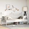 vidaXL Daybed Frame with Headboard White 100 x 190 cm Steel