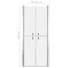 vidaXL Shower Door Frosted ESG 101x190 cm