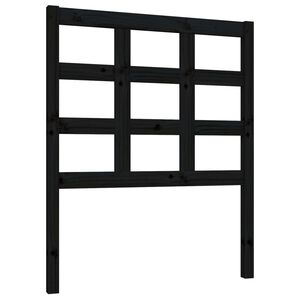 vidaXL Bed Headboard Black 80.5x4x100 cm Solid Wood Pine