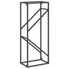 vidaXL Firewood Rack Black 40x25x100 cm Cold-rolled steel