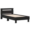 vidaXL Bed Frame Black Oak 193 x 95 x 88 cm Solid Oak Wood