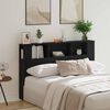 vidaXL Headboard Cabinet Black Oak 160 x 19 x 104.5 cm Engineered Wood