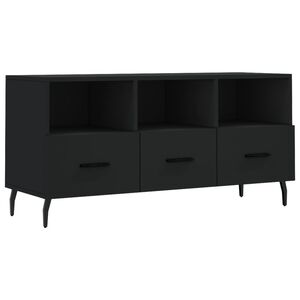 vidaXL TV Cabinet Black 102x36x50 cm Engineered Wood
