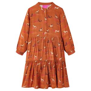 vidaXL Kids' Dress Cognac 104