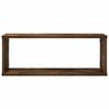 vidaXL Wall Cube Shelves 4 pcs Smoked Oak 60x15x23 cm Engineered Wood