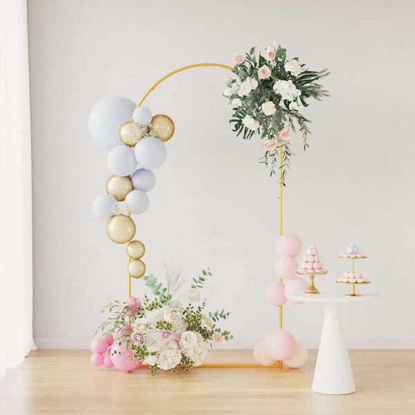 vidaXL Wedding Arch Gold 100 x 39 x 200 cm Steel