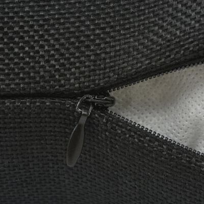 vidaXL Cushion Covers 4 pcs Linen-look Black 40x40 cm