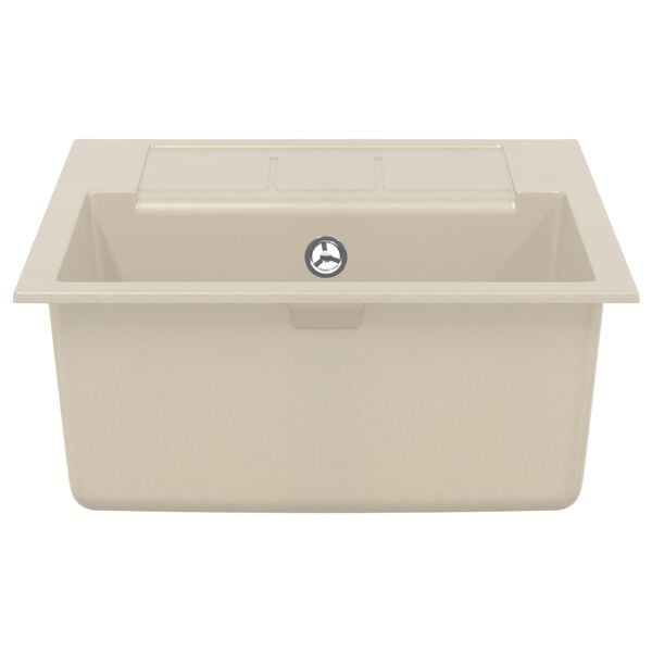 vidaXL Sink Beige 620 x 500 mm 80% Quartz and 20% Resin