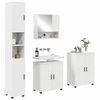 vidaXL Bathroom Furniture Set 4 pcs White Engineered wood & Metal