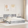 vidaXL Storage Bed Concrete Grey 200 x 200 cm Engineered Wood