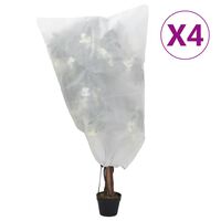 vidaXL Plant Fleece Covers with Drawstring 4 pcs 70 g/m² 0.8x0.8 m