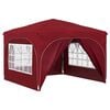vidaXL Pop-up Party Tent 290 x 290 x 245 cm Burgundy Oxford Fabric