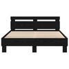 vidaXL Bed Frame with LED Black Oak 150 x 200 cm Engineered Wood