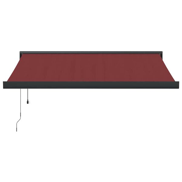 vidaXL Automatic Retractable Awning Burgundy 350x250 cm