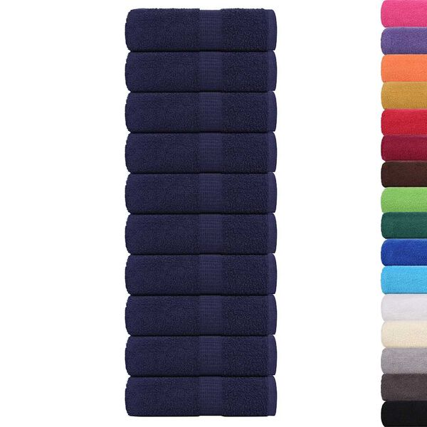vidaXL Wash Towels "FROGN" 10 pcs Navy Blue 30x30 cm 360 gsm