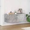 vidaXL Wall Shoe Cabinet Concrete Grey 100x35x38 cm Engineered Wood