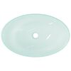 vidaXL Basin Tempered Glass 54.5x35x15.5 cm Frosted