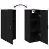 vidaXL Wall Mounted Cabinet Black Oak 34.5x34x90 cm Engineered Wood