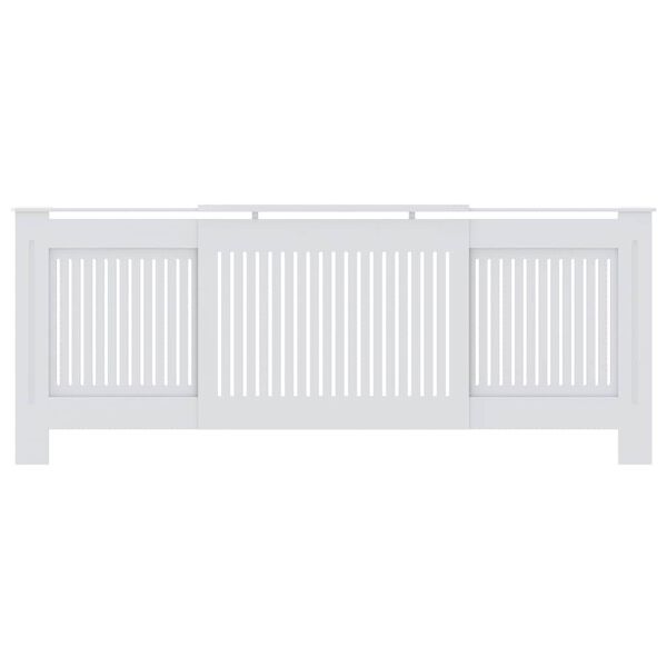 vidaXL MDF Radiator Cover White 205 cm
