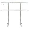 vidaXL Table Silver Aluminum and Plastic
