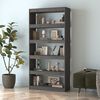 vidaXL Book Cabinet/Room Divider Grey 80x30x167.4 cm Solid Wood Pine
