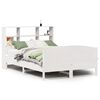 vidaXL Bookcase Bed without Mattress White 120x190 cm Small Double Solid Wood Pine