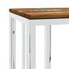 vidaXL Console Table Silver Stainless Steel and Solid Wood Reclaimed