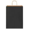 vidaXL Paper Bags 50 pcs with Handles Black 32x12x42 cm