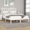 vidaXL Bed Frame without Mattress White Solid Wood 200x200 cm (810038+818591)
