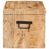 vidaXL Storage Box with Storage with Lock Brown Solid Mango Wood