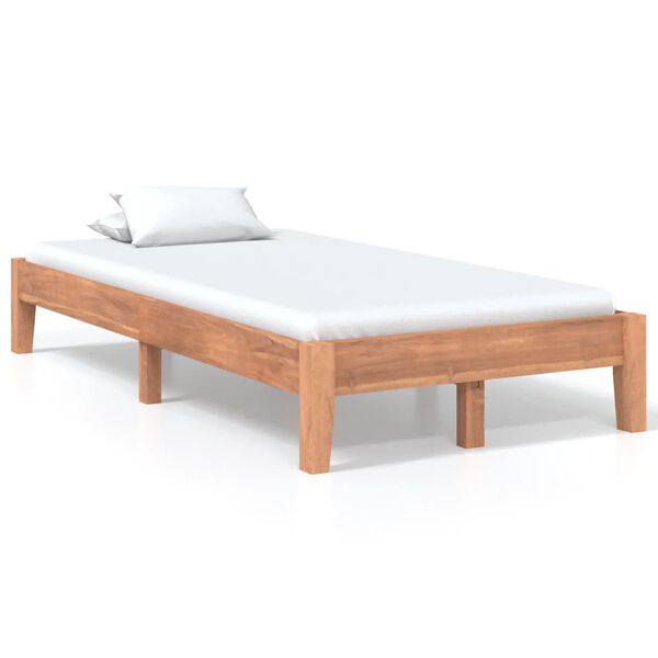 vidaXL Bed Frame without Mattress Solid Teak Wood 100x200 cm