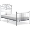 vidaXL Bed Frame without Mattress Grey Metal 100x200 cm