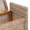 vidaXL Storage Bench with Cushion Natural 110 x 40 x 50 cm Rattan