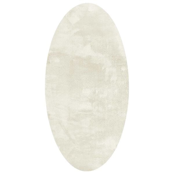 vidaXL Area Rugs Oval HUARTE Cream 150 x 80 cm 100% Polyester