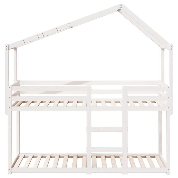 vidaXL Bunk Bed without Mattress White 80x200 cm Solid Wood Pine