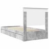 vidaXL Storage Bed Concrete Grey 90 x 200 cm Engineered Wood