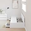 vidaXL Bed Frame with Headboard White 100 x 200 cm Engineered Wood