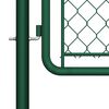 vidaXL Garden Gate Steel 175x395 cm Green