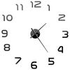 vidaXL 3D Wall Clock Modern Design 100 cm XXL Black