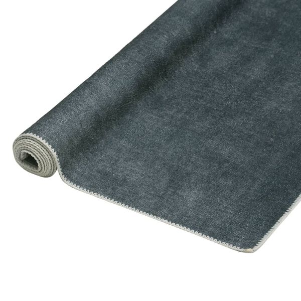 vidaXL Carpet Runner Washable Foldable Grey 60x300 cm Polyester