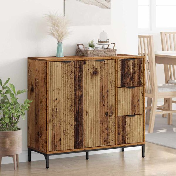 vidaXL Sideboard Old Wood 89.5 x 33 x 82 cm Engineered Wood
