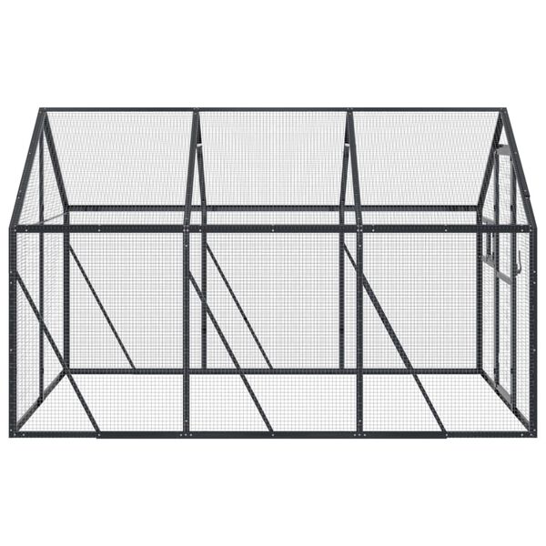 vidaXL Aviary Anthracite 1.79x3x1.85 m Aluminium