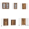 vidaXL 11 Piece Kitchen Cabinet Set Lyon Old Wood Engineered Wood