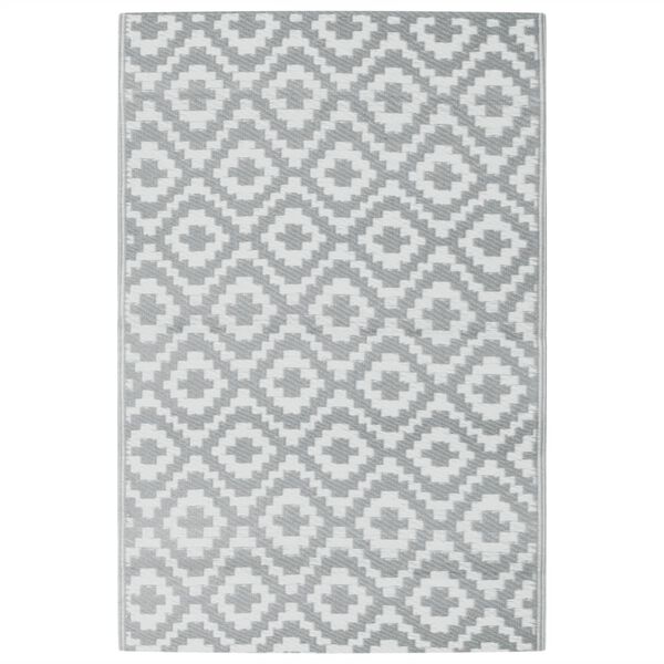 vidaXL Outdoor Carpet ARAKIL Grey 120x180 cm PP