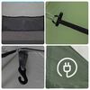 vidaXL Camping Tent Tunnel 4-Person Green Waterproof