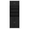 vidaXL Storage Cabinet Black Oak 80 x 42.5 x 225 cm Engineered Wood